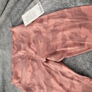 Lululemon pink camo leggings - align hr pants 28"